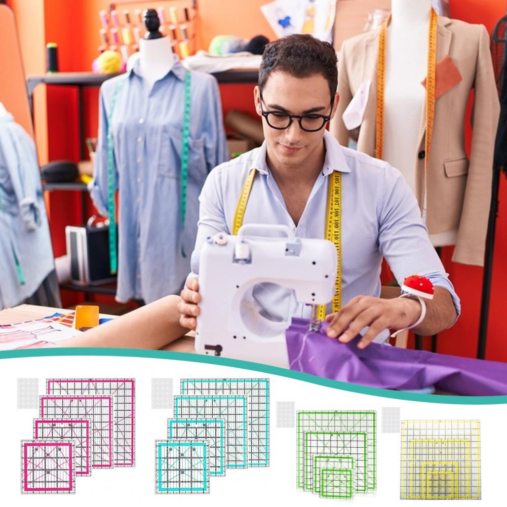 Quilting Ruler Square - 4 Buah Penggaris Quilting Akrilik Penggaris