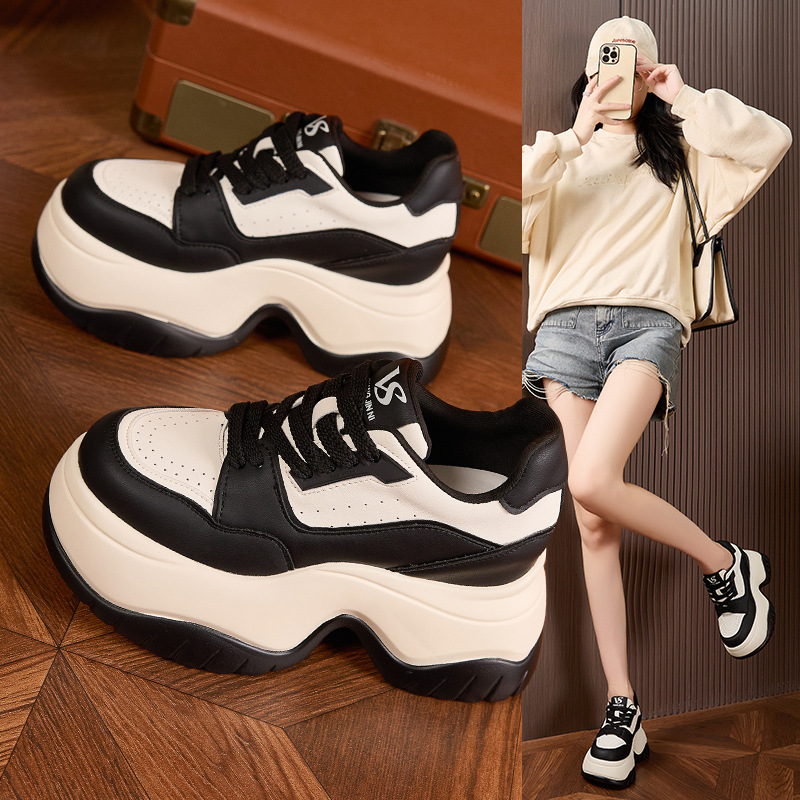 Sepatu Kets Putih Platform 8Cm - Sewing Fleece ulasan dan harga