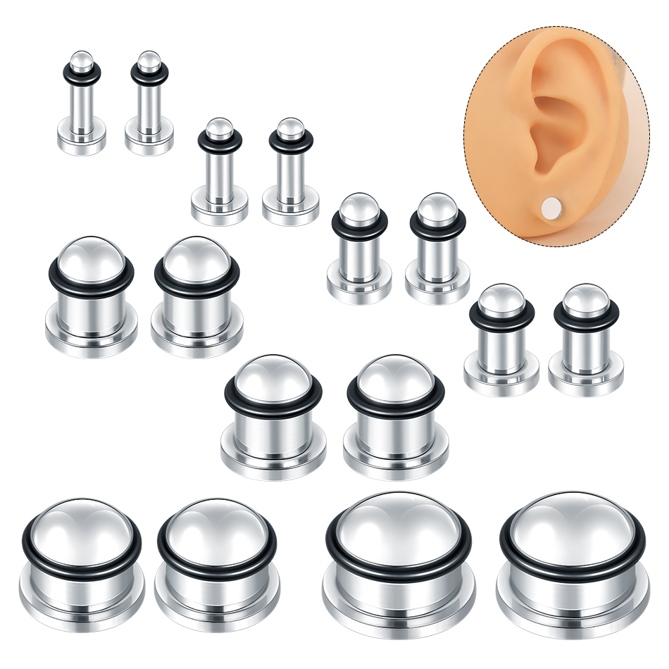 1 pasang anting-anting lubang  - Seam Gauge Metal ulasan dan harga