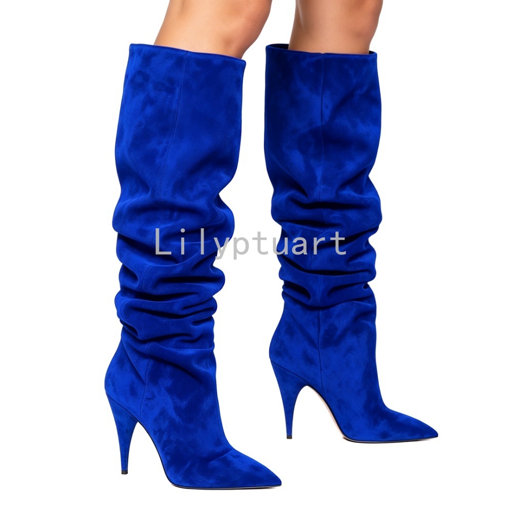 Sepatu Bot Wanita Biru Suede M - Sewing Fleece ulasan dan harga