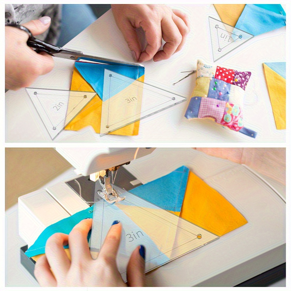 6 Buah Penggaris Segitiga Akri - Quilting Ruler Square ulasan dan harga