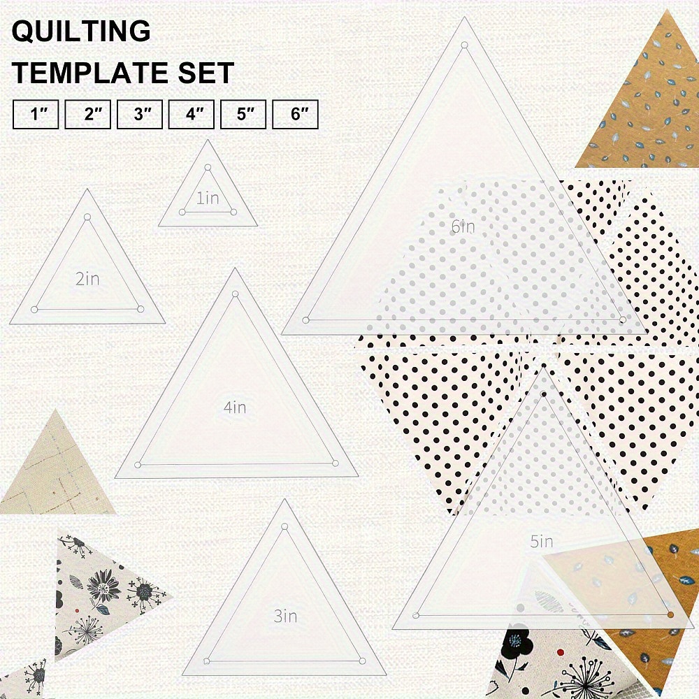 6 Buah Penggaris Segitiga Akri - Quilting Ruler Square ulasan dan harga