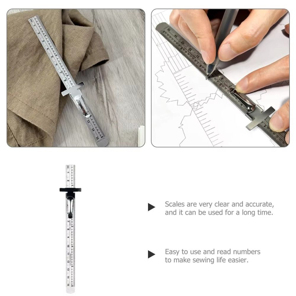 Penggaris Baja Tahan Karat den - Seam Gauge Metal ulasan dan harga