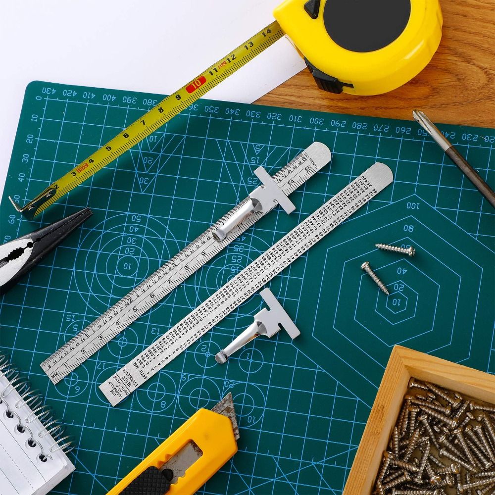 Penggaris Baja Tahan Karat den - Seam Gauge Metal ulasan dan harga