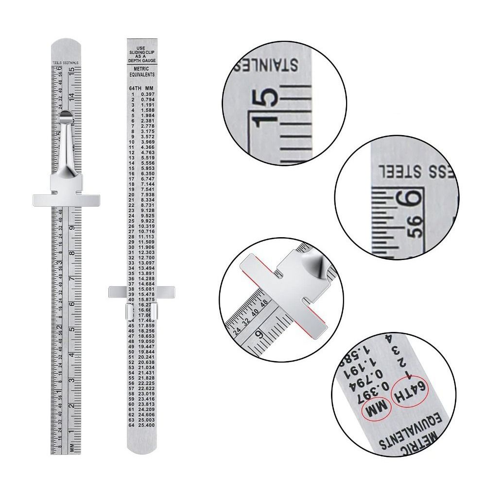 Penggaris Baja Tahan Karat den - Seam Gauge Metal ulasan dan harga