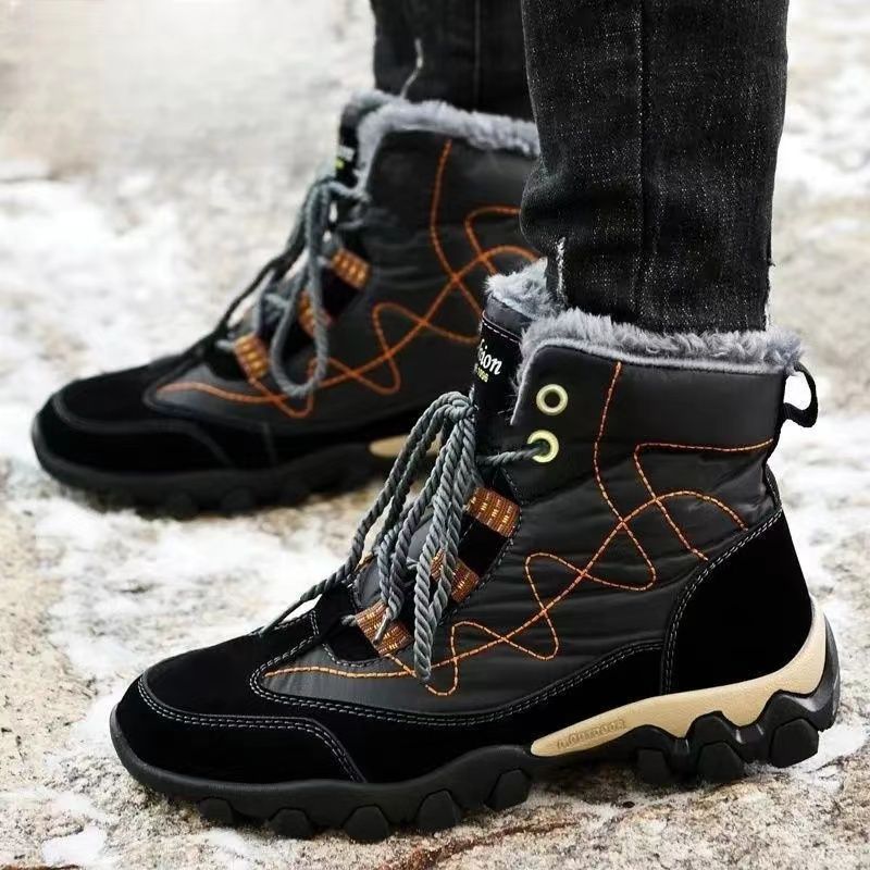 Sepatu Bot Salju Pria Musim Di - Sewing Fleece ulasan dan harga